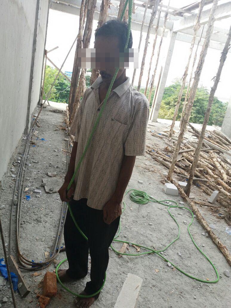 Ngeriii !!!! Sebatang Kara, Buruh Bangunan Ini Gantung Diri  