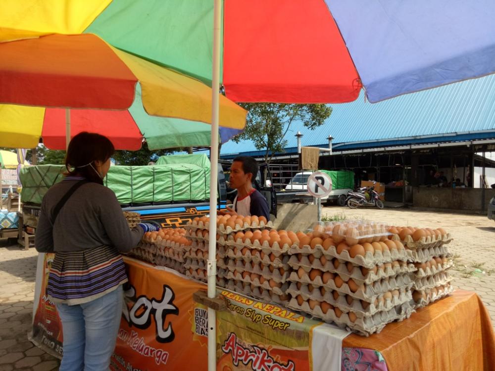 Harga Telur Ayam di Pasar Induk Sangatta Rp 42 Ribu Per Rak