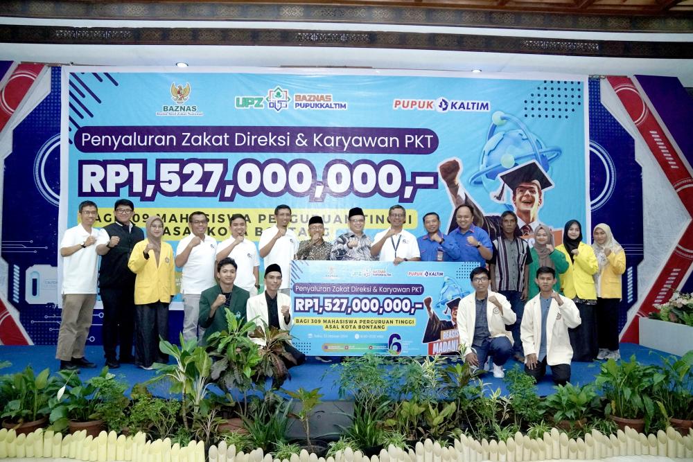  UPZ Pupuk Kaltim Salurkan Beasiswa Madani Rp1,5 Miliar, Naik 11,15 Persen dari Tahun Lalu   