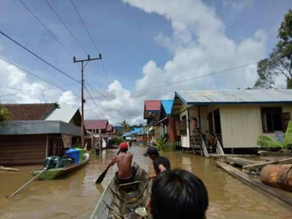 Sungai Mahakam Meluap, Sejumlah Rumah di Mahulu Terendam Banjir