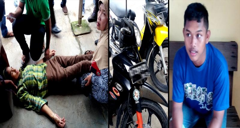 HENDAK MENYEBRANG, SEORANG PEJALAN KAKI MALAH KETABRAK MOTOR