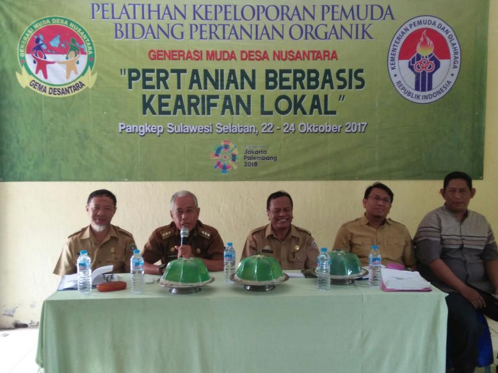 Dinas Perikanan Pangkep Apresiasi Pelatihan Tani Organik Gema Desantara dan Kemenpora