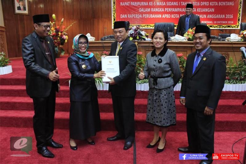 DPRD Bontang Gelar Paripurna Nota Keuangan dan Raperda Perubahan APBD 2016