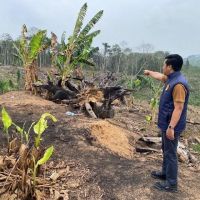 Polisi Selidiki Kebakaran Lahan di HGU Sungai Payang, Parang dan Korek Jadi Barang Bukti