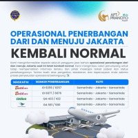 Penerbangan Samarinda-Jakarta Pulih dari Erupsi Krakatau, Perintis Teradang Karhutla  